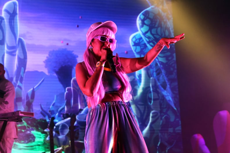 TORONTO, ONTARIO - MAY 25: Li Saumet of Bomba Estéreo performs as Astropical at Queen Elizabeth Theatre on May 25, 2025 in Toronto, Ontario. (Photo by Jeremychanphotography/Getty Images)